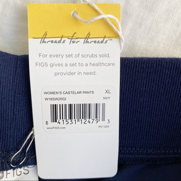 Figs Castelar Slim Pocket Scrub Pants Navy XL NEW - Picture 16 of 16